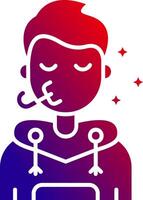 felicidades sólido degradado icono vector
