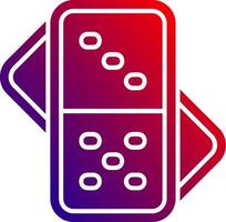 Domino Solid Gradient Icon vector