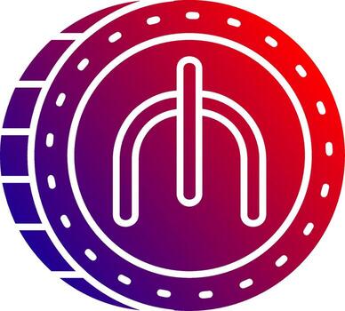 Manat Solid Gradient Icon vector