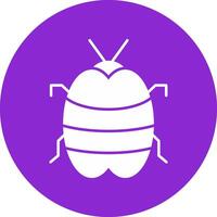 Bug Glyph Circle Icon vector