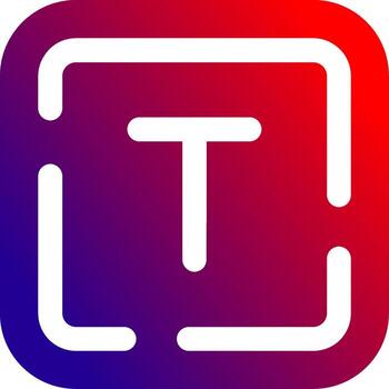 Letter t Solid Gradient Icon vector