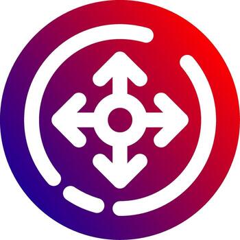 Move Solid Gradient Icon vector