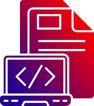 Coding Solid Gradient Icon vector