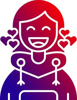 Love Solid Gradient Icon vector