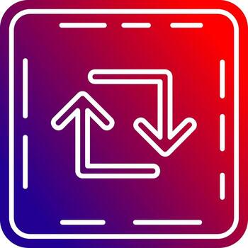 lazo sólido degradado icono vector