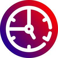 Time Solid Gradient Icon vector