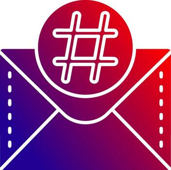 Hash Solid Gradient Icon vector