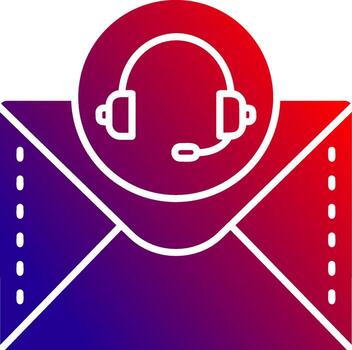 Headphone Solid Gradient Icon vector