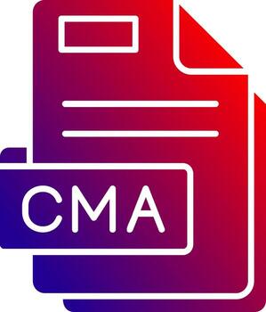 Cma Solid Gradient Icon vector