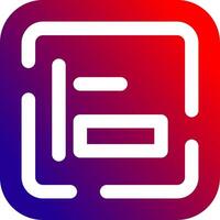 izquierda alineación sólido degradado icono vector