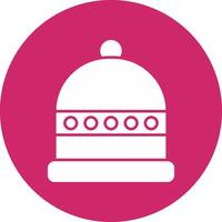 Beanie Glyph Circle Icon vector