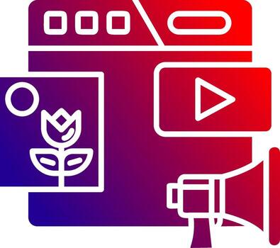 Content management Solid Gradient Icon vector
