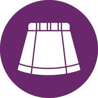 Skirt Glyph Circle Icon vector