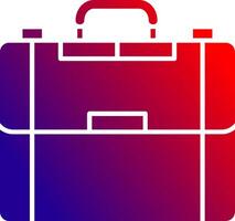 Briefcase Solid Gradient Icon vector