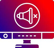 Mute Solid Gradient Icon vector