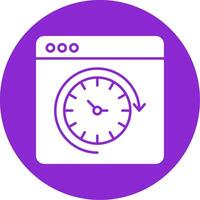 Routine Glyph Circle Icon vector
