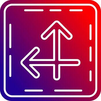 Intersect Solid Gradient Icon vector