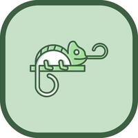 Chameleon Line filled sliped Icon vector
