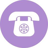 telephone Glyph Circle Icon vector