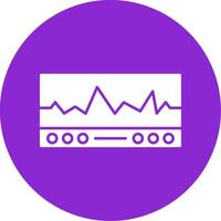 EKG Glyph Circle Icon vector