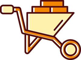 Cart filled Sliped Retro Icon vector