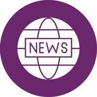 News Report Glyph Circle Icon vector