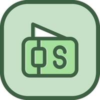 Wallet Line filled sliped Icon vector
