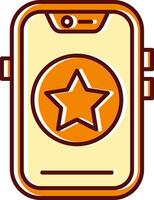 Star filled Sliped Retro Icon vector