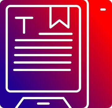 Reading Solid Gradient Icon vector