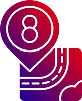 Eight Solid Gradient Icon vector