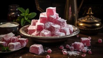 AI generated Sweet Turkish Delight photo