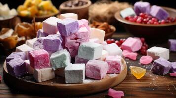 AI generated Sweet Turkish Delight photo