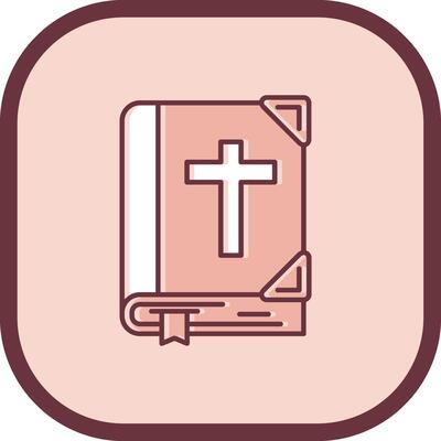 Bible Line filled sliped Icon