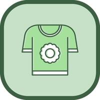 T shirt Line filled sliped Icon vector