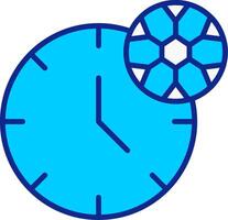 Football Time Blue Filled Icon vector