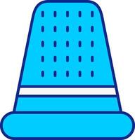 Thimble Blue Filled Icon vector