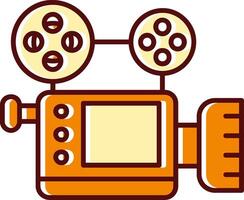 Video camera filled Sliped Retro Icon vector