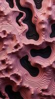 AI generated pink topographic miniature background 3d photo