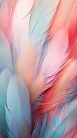 AI generated artistic feathers background photo