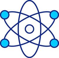 Atom Blue Filled Icon vector