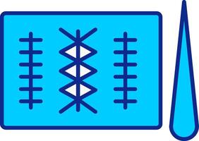 Stitches Blue Filled Icon vector