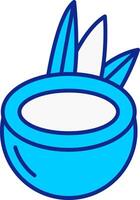 Coco azul lleno icono vector