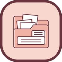 File Line filled sliped Icon vector