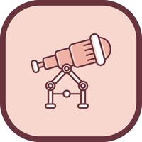 Telescope Line filled sliped Icon vector