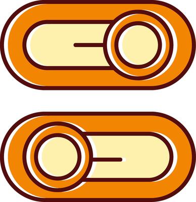 Switch filled Sliped Retro Icon