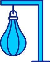 Punching Ball Blue Filled Icon vector