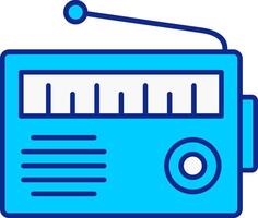 Radio Blue Filled Icon vector