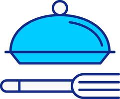 Meal Blue Filled Icon vector