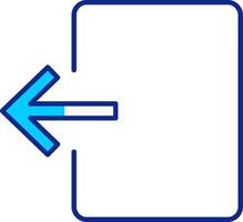 Exit Door Blue Filled Icon vector