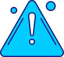 Warning Blue Filled Icon vector